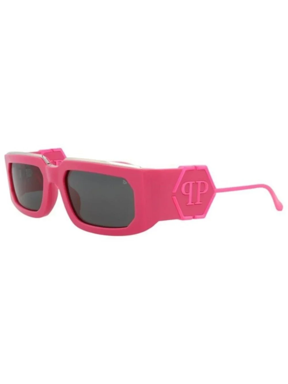 New Philipp Plein Unisex Square/Rectangle Fuchsia Fuchsia Smoke Fashion Designer
